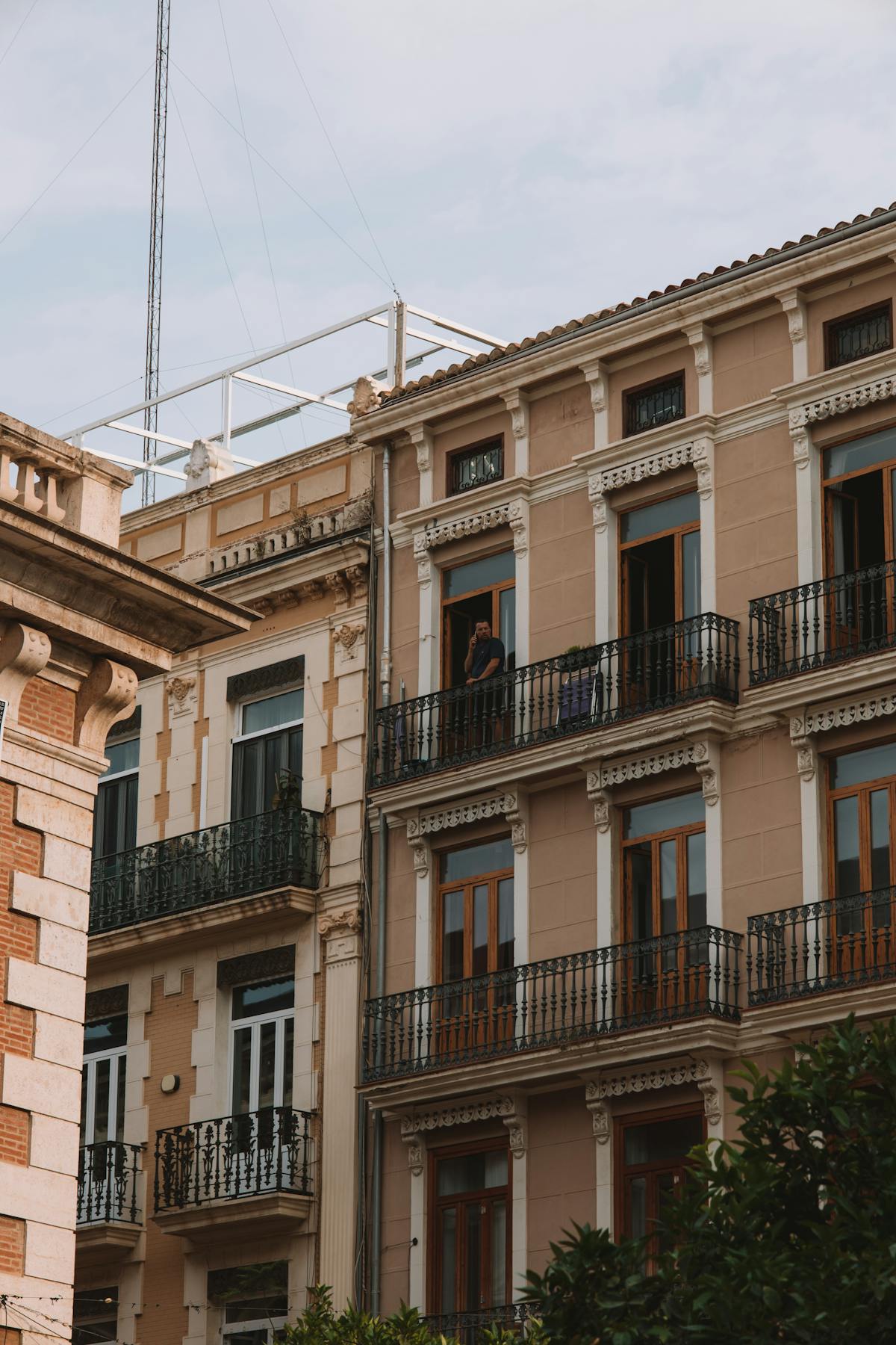 Historic residential buildings in Valencia, Spain